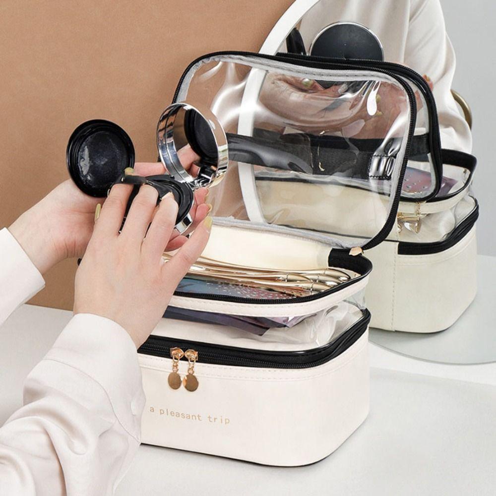 PVC Transparent Cosmetic Box PU Cosmetic Organizer Bag Travel Toiletries Storage Bag Shopping коричневий
PVC Transparent Cosmetic Box PU Cosmetic Organizer Bag Travel Toiletries Storage Bag Shopping коричневий