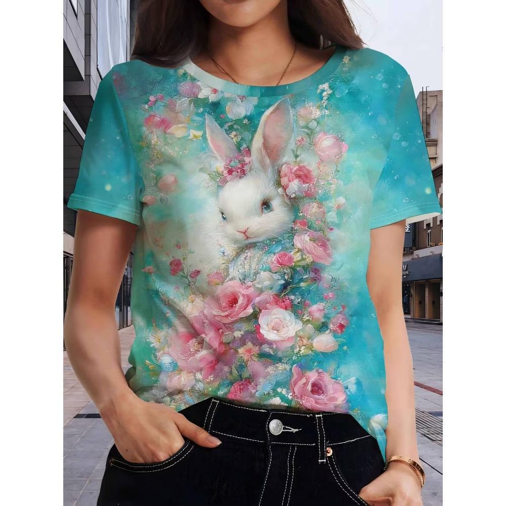 Elegant retro floral printed T-shirt XL
Elegant retro floral printed T-shirt XL