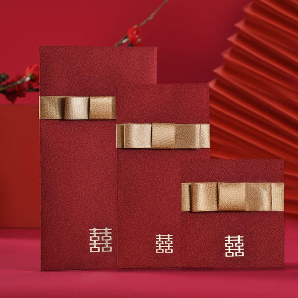 Traditional Wedding Red Envelopes Bow-knot Brocade Red Envelope Wedding Celebration Style 5
Traditional Wedding Red Envelopes Bow-knot Brocade Red Envelope Wedding Celebration Style 5