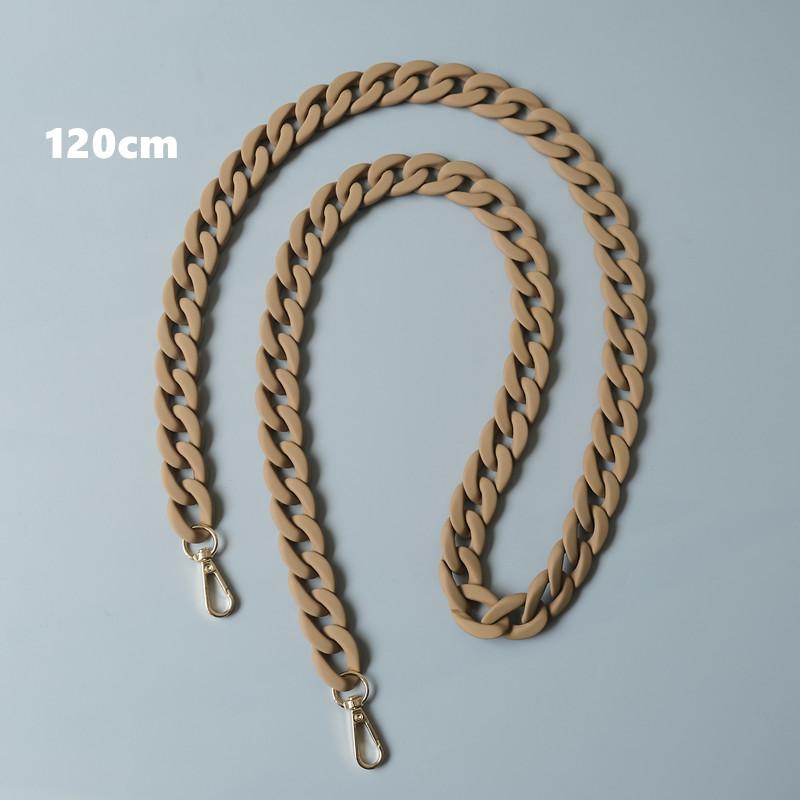 Новая модная цепочка для аксессуаров для телефона, матовая черная, фиолетовая цепочка из смолы, матовый ремешок через плечо, женские цепочки для телефона на плечо 120CM коричневый