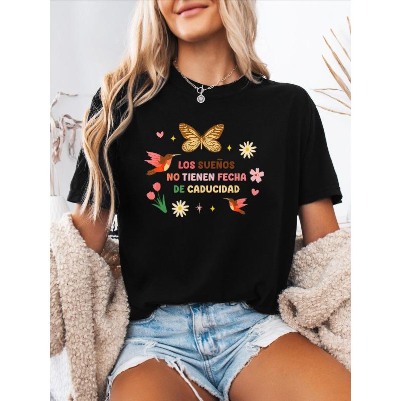 Casual Spring/Summer Women S Crew Neck Short Sleeve T-Shirt With Spanish Alphabet Print | Medium Stretch Fabric 4XL чорний
Casual Spring/Summer Women S Crew Neck Short Sleeve T-Shirt With Spanish Alphabet Print | Medium Stretch Fabric 4XL чорний