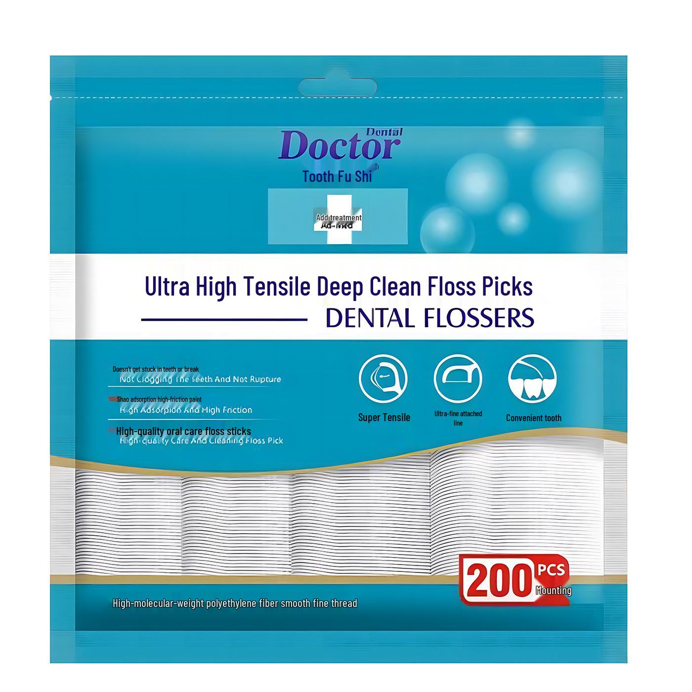 Dr. Ya High-Tension Dental Floss & Floss Picks Family Pack - 200 Count
Dr. Ya High-Tension Dental Floss & Floss Picks Family Pack - 200 Count