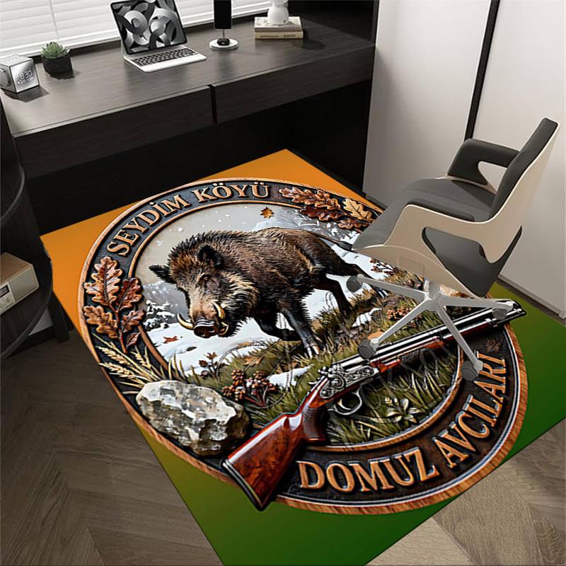 1PC Wild Boar Hunting Non-Slip Floor Carpet Compatible for Office&Living Room&Dining room - Flat-Weave Machine- Soft & Pattern-E265 60cm by 90cm
1PC Wild Boar Hunting Non-Slip Floor Carpet Compatible for Office&Living Room&Dining room - Flat-Weave Machine- Soft & Pattern-E265 60cm by 90cm
