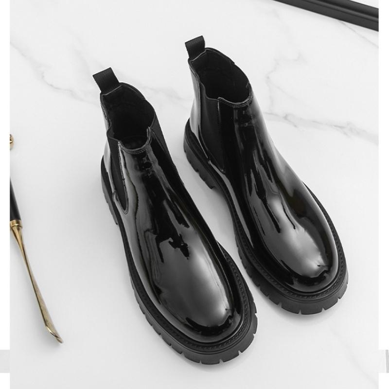 Large-sized 46 Patent Leather Mens Chelsea High-top Thick-soled Ankle Boots Autumn New Paired with Trendy and Simple Ankle Boots 46
Large-sized 46 Patent Leather Mens Chelsea High-top Thick-soled Ankle Boots Autumn New Paired with Trendy and Simple Ankle Boots 46