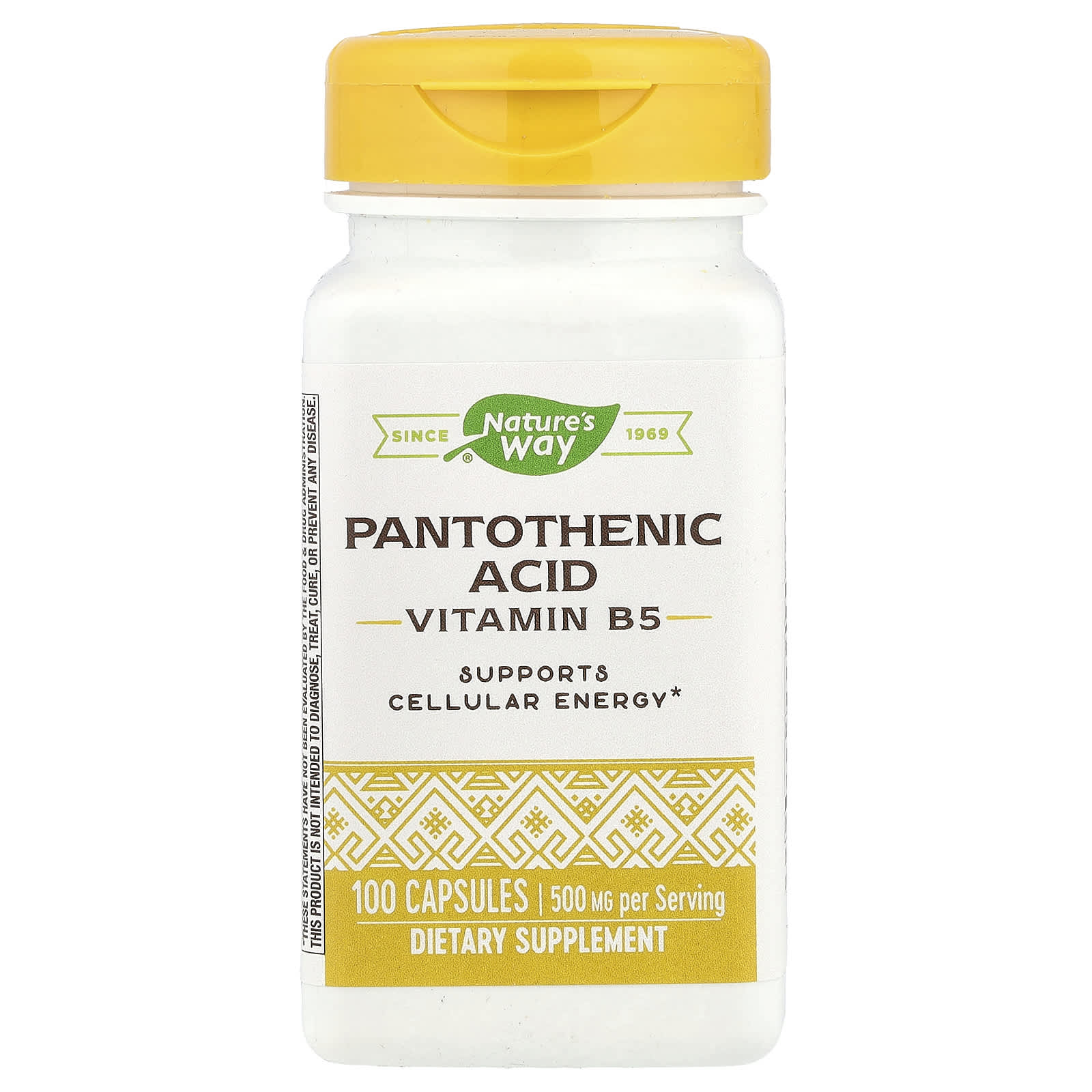 Nature S Way, Pantothenic Acid, Vitamin B5, 500Mg, 100 Capsules (250Mg per Capsule)
Nature S Way, Pantothenic Acid, Vitamin B5, 500Mg, 100 Capsules (250Mg per Capsule)