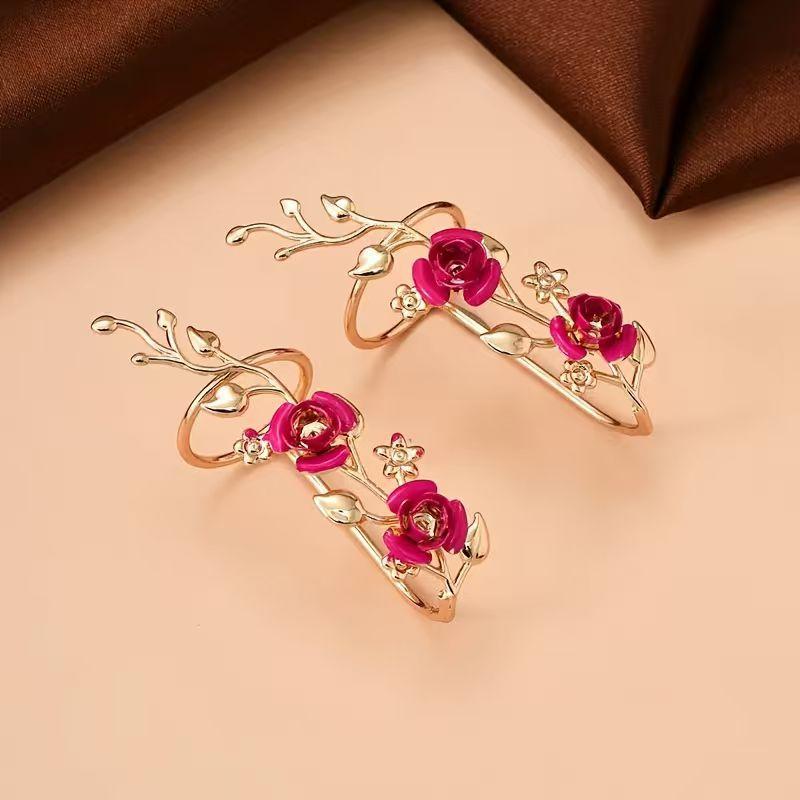 1 Pair of Fashionable Hollow Red Color Flower Women s Rings, Personalized Creative Rings, Holiday Accessory Gifts resizable
1 Pair of Fashionable Hollow Red Color Flower Women s Rings, Personalized Creative Rings, Holiday Accessory Gifts resizable