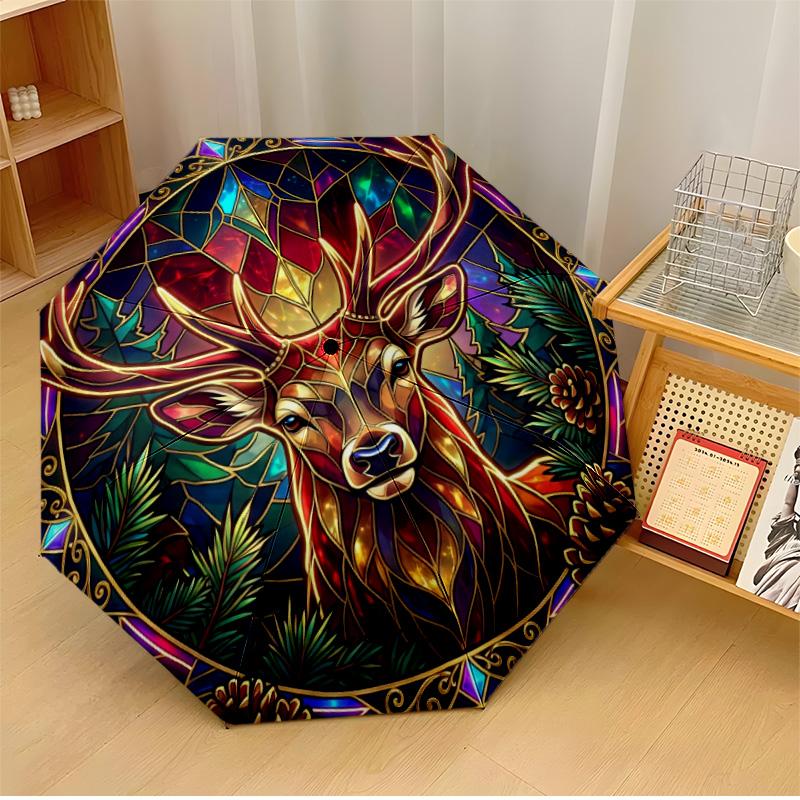 Stained Glass Animal Tree Printed umbrella windproof folding umbrella portable sun and rain umbrella suitable for gifting
Stained Glass Animal Tree Printed umbrella windproof folding umbrella portable sun and rain umbrella suitable for gifting