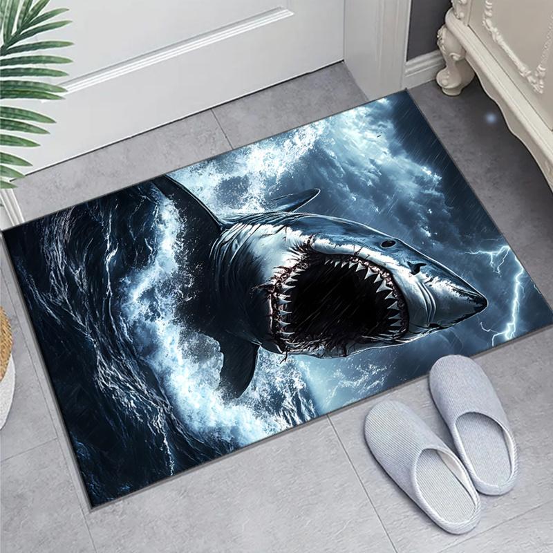 3D Shark Print Area Rug, Crystal Velvet, Non-Slip Bedroom & Living Room Carpet, Polyester 100%, Home Decor Mat for Bedside 60cm x 90cm
3D Shark Print Area Rug, Crystal Velvet, Non-Slip Bedroom & Living Room Carpet, Polyester 100%, Home Decor Mat for Bedside 60cm x 90cm