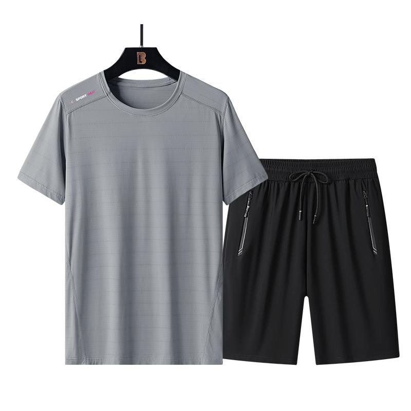 Large Size Ice Silk Short Set For Men, Thin And Cool Short-sleeved T-shirt For Men, Two-piece Set Of Trousers For Men, Breathable Sports Suit For Men 2XL сірий колір
Large Size Ice Silk Short Set For Men, Thin And Cool Short-sleeved T-shirt For Men, Two-piece Set Of Trousers For Men, Breathable Sports Suit For Men 2XL сірий колір