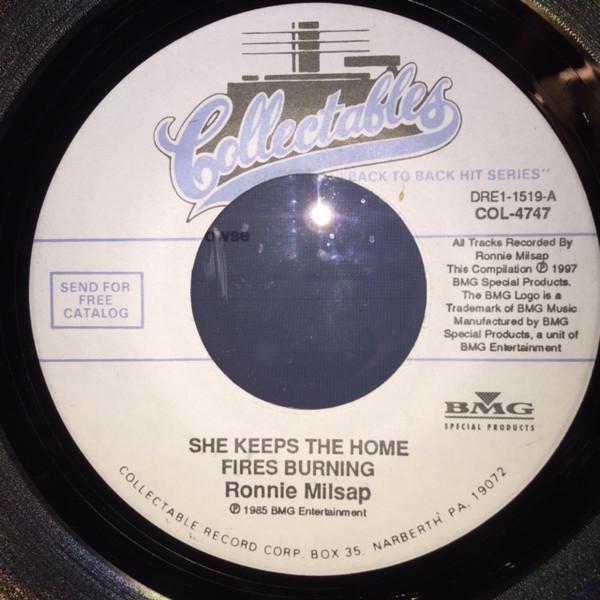 7inch Record RONNIE MILSAP - She Keeps The Home Fires Burning / COL4747 Collectables 1997 US Folk Used
7inch Record RONNIE MILSAP - She Keeps The Home Fires Burning / COL4747 Collectables 1997 US Folk Used
