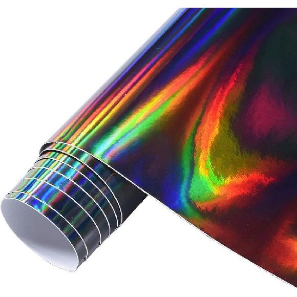 Holographic Laser Black Chrome Vinyl Sheet Car Wrap Film Self Adhesive Sticker 59.8 x 11.8 59.8 x 11.8
Holographic Laser Black Chrome Vinyl Sheet Car Wrap Film Self Adhesive Sticker 59.8 x 11.8 59.8 x 11.8
