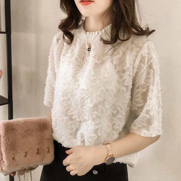 Women s Summer Chiffon Blouse - White Lace, Short Sleeve, Loose Fit, Korean Style Fashion Top (2025) L
Women s Summer Chiffon Blouse - White Lace, Short Sleeve, Loose Fit, Korean Style Fashion Top (2025) L
