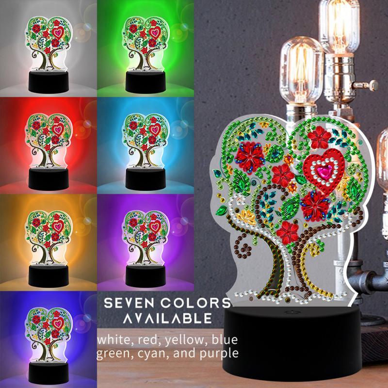DIY LED Алмазная картина Ночной светильник 7 цветов Изменение 3D Специальная форма Украшение дома
DIY LED Алмазная картина Ночной светильник 7 цветов Изменение 3D Специальная форма Украшение дома