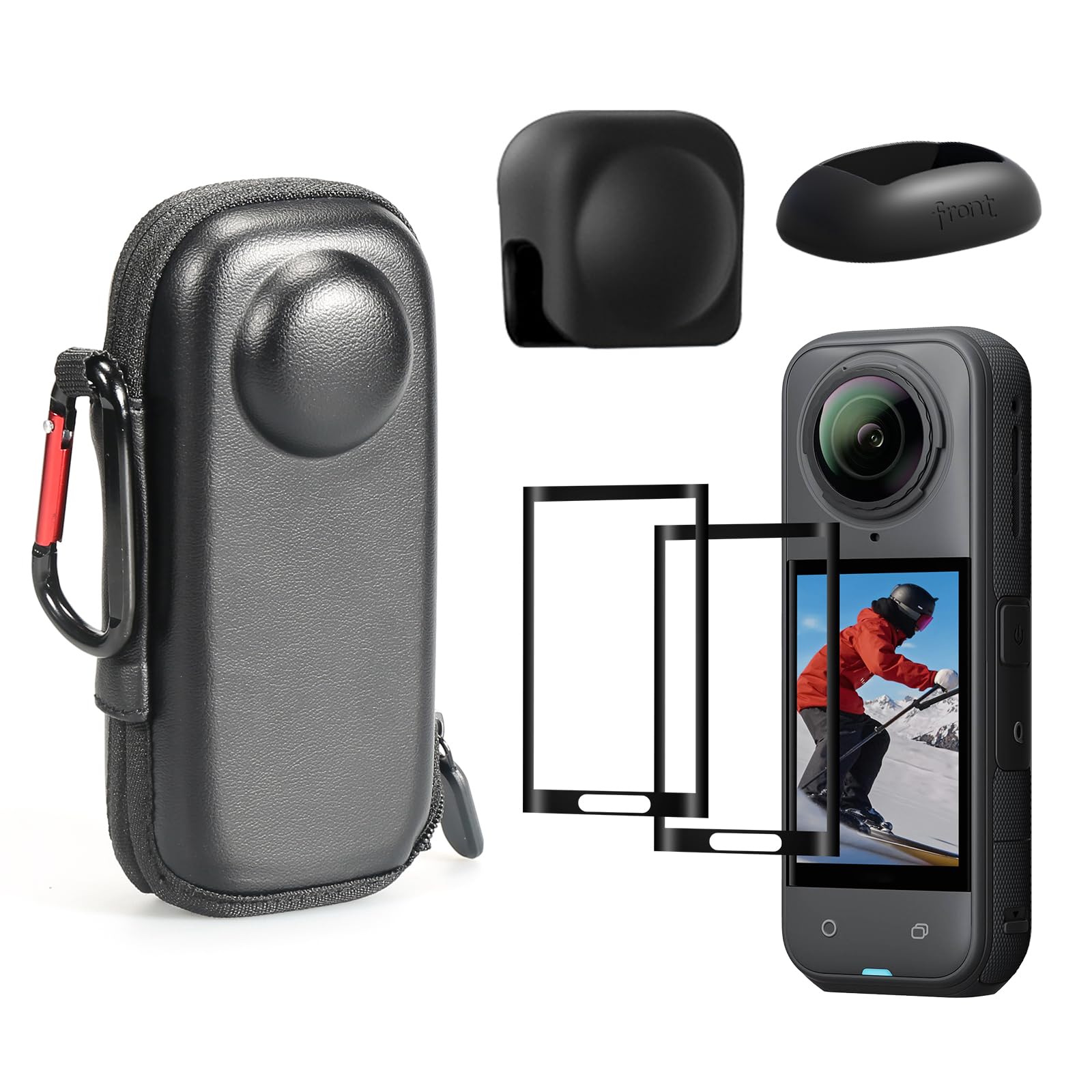Storage case for Insta360 silicone support tempered glass protective lens guard suitable for use with Insta360 accessories X5/X4, base, film, чорний
Storage case for Insta360 silicone support tempered glass protective lens guard suitable for use with Insta360 accessories X5/X4, base, film, чорний