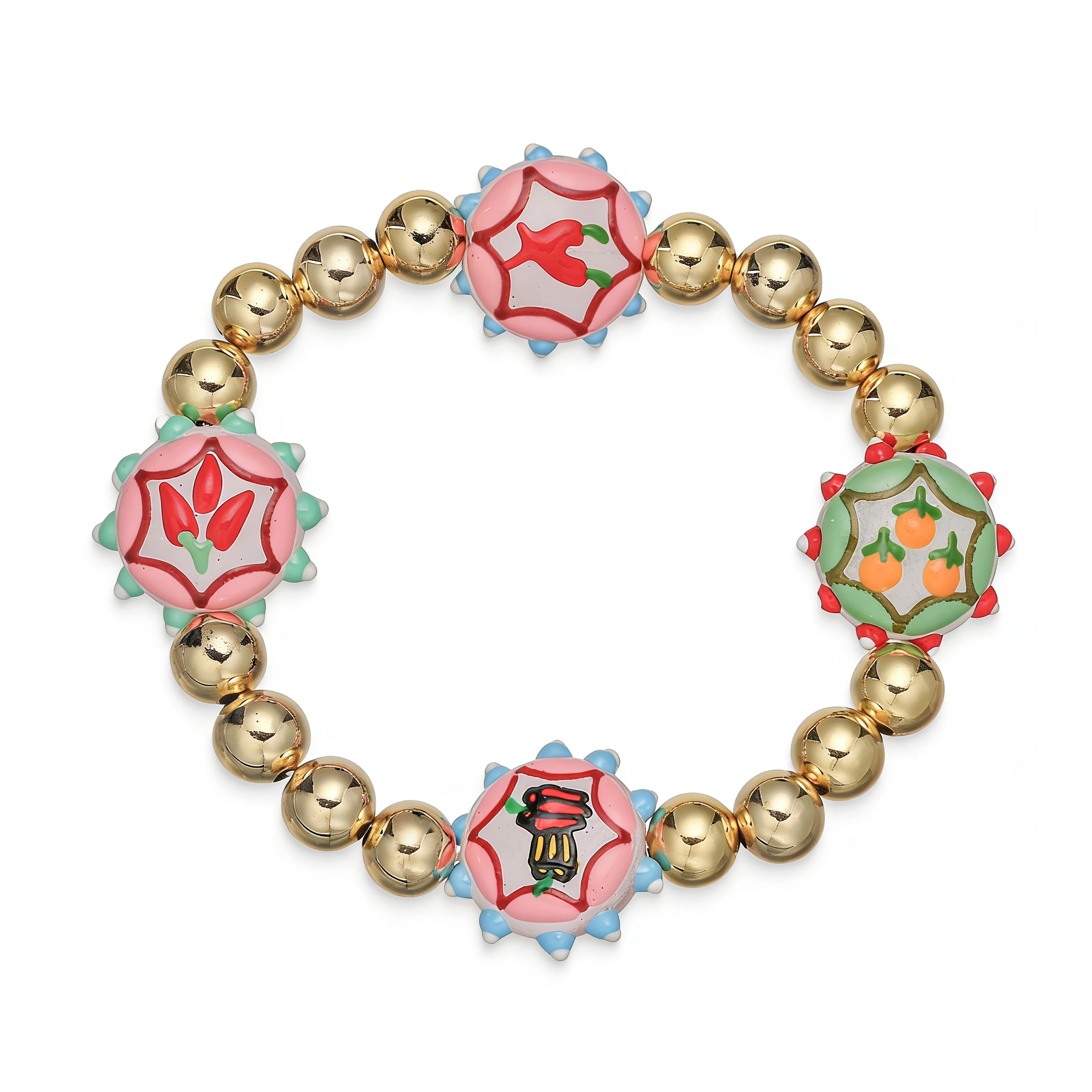 Colorful Handcrafted Art Glass Flower Beaded Stretch Bracelet Cute Statement Bracelet for Women Summer Vacations Boho Style Gift
Colorful Handcrafted Art Glass Flower Beaded Stretch Bracelet Cute Statement Bracelet for Women Summer Vacations Boho Style Gift