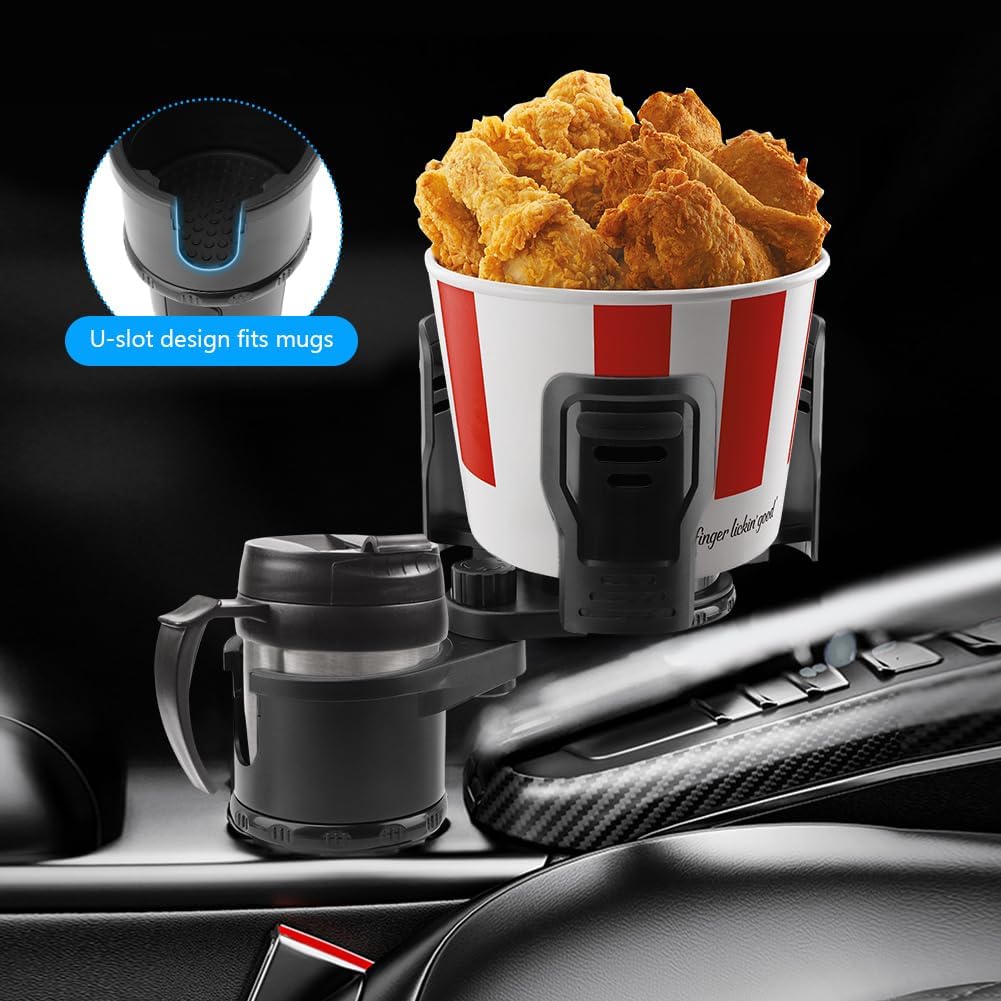 2 in 1 Car Cup Holder Expander, Multifunctional Expandable Car Cup with 360° Rotating Cup Holder Adapter Extender for Car with Adjustable Base Cup
2 in 1 Car Cup Holder Expander, Multifunctional Expandable Car Cup with 360° Rotating Cup Holder Adapter Extender for Car with Adjustable Base Cup
