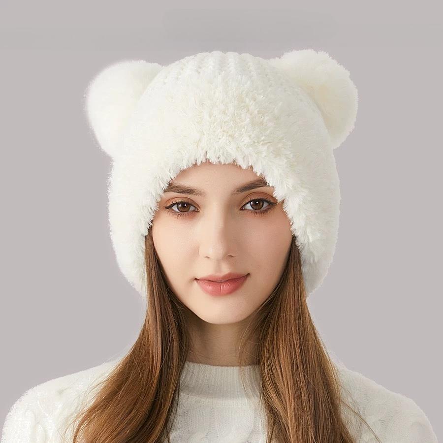 Winter Warm Knitting Hat for Women Double Pompom Thick Cap Solid Color Ladies Anti-cold Ski Snow Warm Beanie Ear Protection Hats білий
Winter Warm Knitting Hat for Women Double Pompom Thick Cap Solid Color Ladies Anti-cold Ski Snow Warm Beanie Ear Protection Hats білий