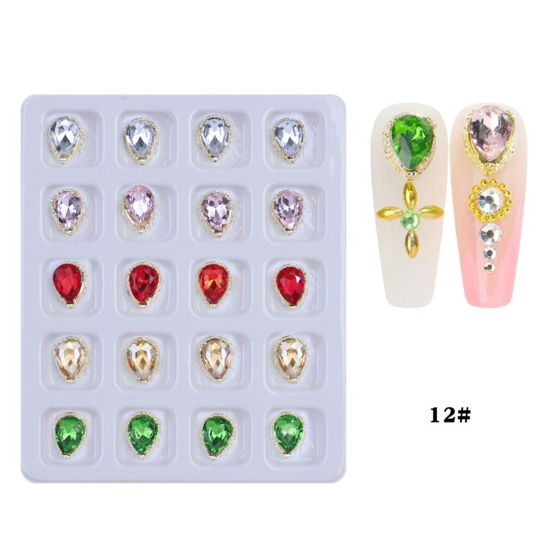 20Pcs 3D Nails Art Rhinestones Luxury Shiny Nail Diamonds Metal Nail Jewels Alloy Nail Decorations DIY Nail Art Crafts
20Pcs 3D Nails Art Rhinestones Luxury Shiny Nail Diamonds Metal Nail Jewels Alloy Nail Decorations DIY Nail Art Crafts