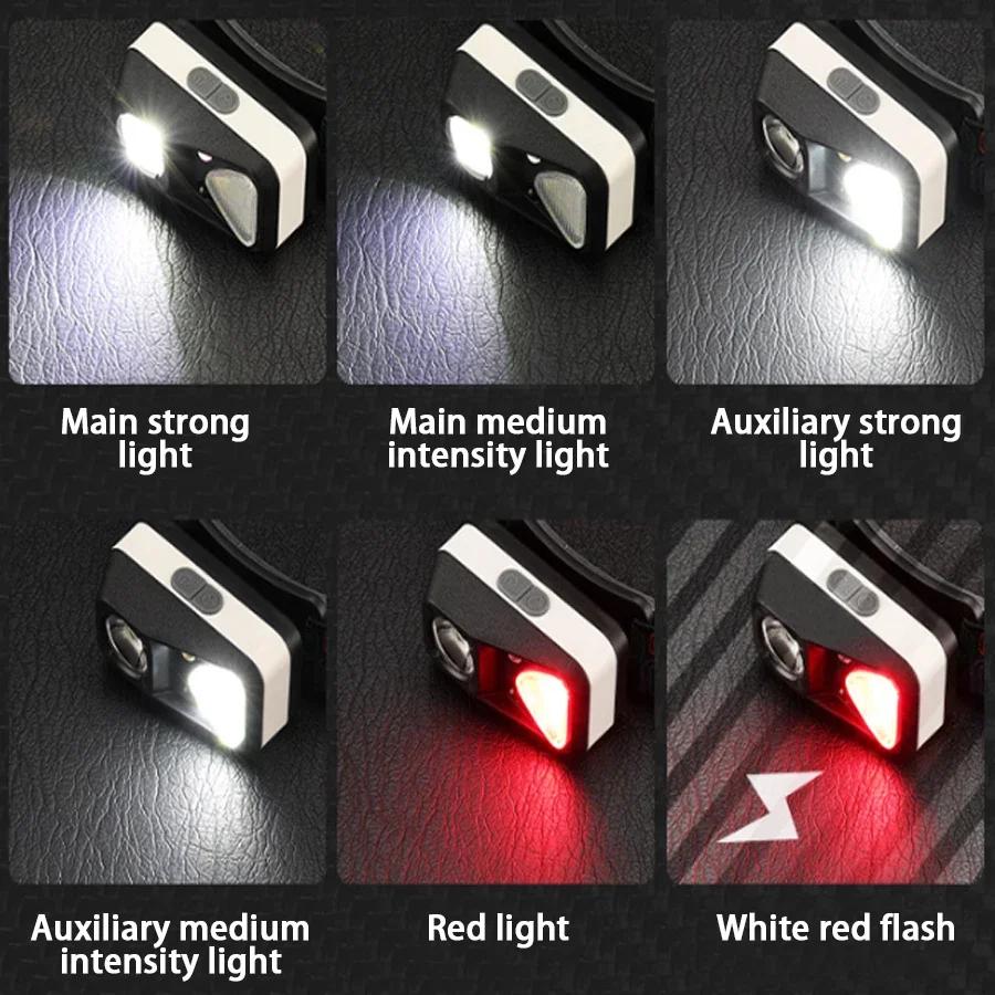 Induction Headlamp,14500 Battery Induction Headlight,Rechargeable Led Lightweight Head Lamp For Night Fishing Red Warning Light
Induction Headlamp,14500 Battery Induction Headlight,Rechargeable Led Lightweight Head Lamp For Night Fishing Red Warning Light