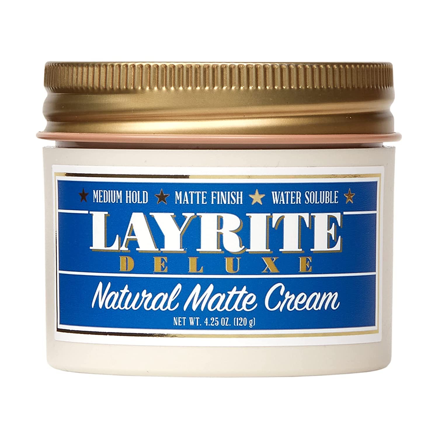 Layrite Natural Matte Cream Матовый водный продукт (Средняя фиксация, финиш, растворимый) 120 г/4,25 унции
Layrite Natural Matte Cream Матовый водный продукт (Средняя фиксация, финиш, растворимый) 120 г/4,25 унции