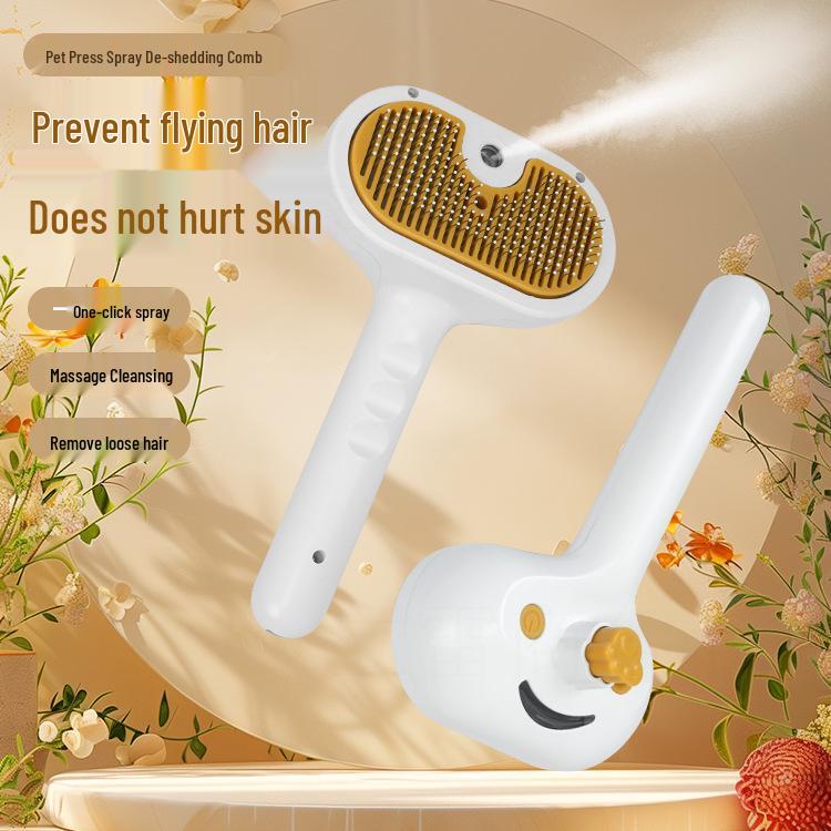 Electric Anti-Shedding Pet Comb: One-Button Spray for Cat & Dog Hair Removal and Massage Default
Electric Anti-Shedding Pet Comb: One-Button Spray for Cat & Dog Hair Removal and Massage Default