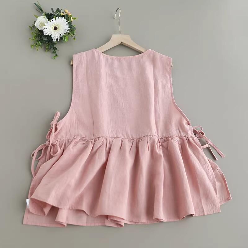 2026 Spring/Summer Women s Round Neck Spaghetti Strap Vest, Side Tie, Slimming, Loose, Versatile Sleeveless Top One Size рожевий
2026 Spring/Summer Women s Round Neck Spaghetti Strap Vest, Side Tie, Slimming, Loose, Versatile Sleeveless Top One Size рожевий