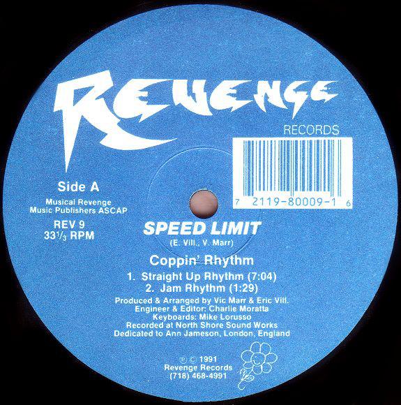 12inch Record SPEED LIMIT - Coppin Rhythm REV9 Revenge Records 1991 US Dance & Electronica Used
12inch Record SPEED LIMIT - Coppin Rhythm REV9 Revenge Records 1991 US Dance & Electronica Used