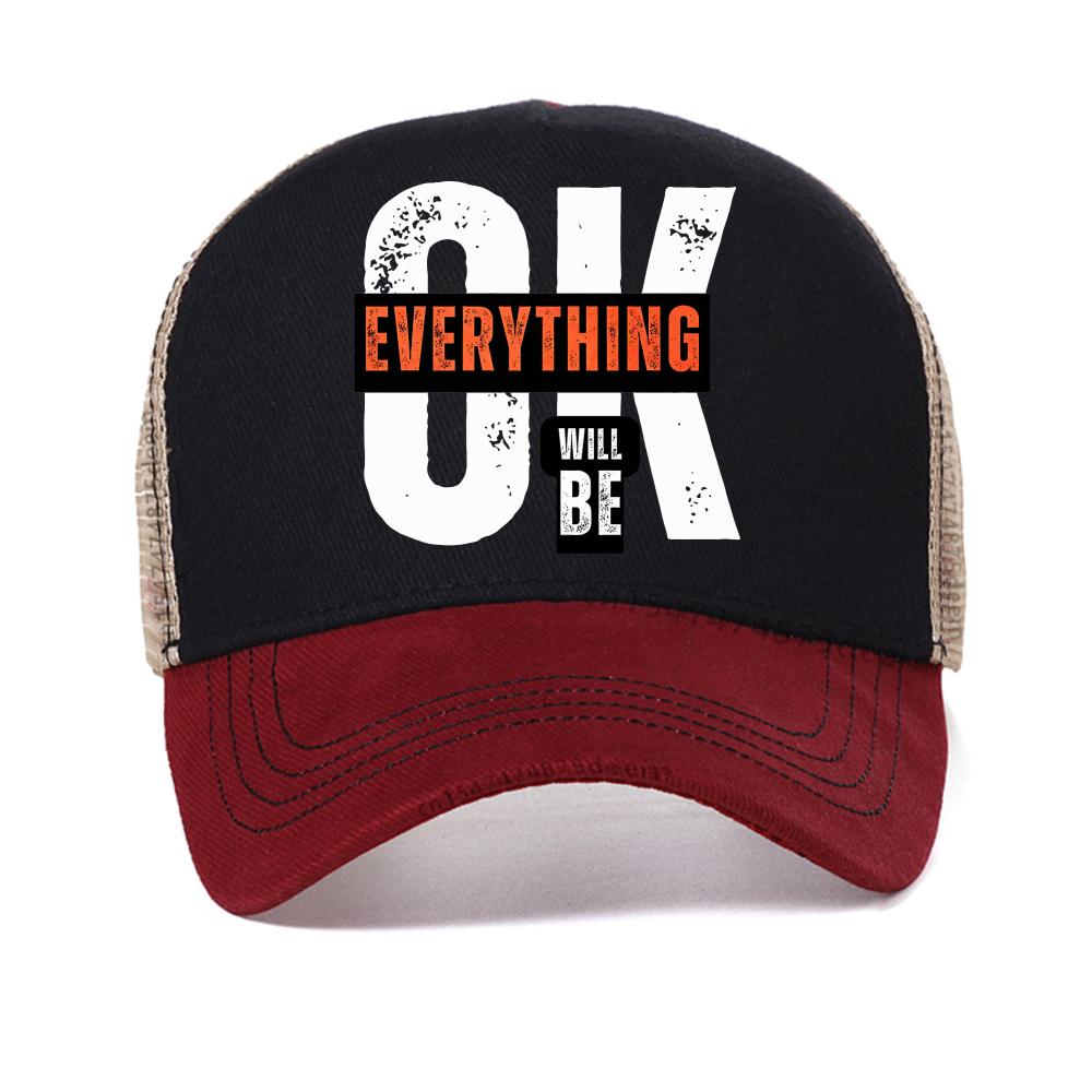 Everything Will Be OK baseball cap Inspirational Motivational Uplifting Positive Message Apparel for Friends caps mesh hats Adjustable
Everything Will Be OK baseball cap Inspirational Motivational Uplifting Positive Message Apparel for Friends caps mesh hats Adjustable