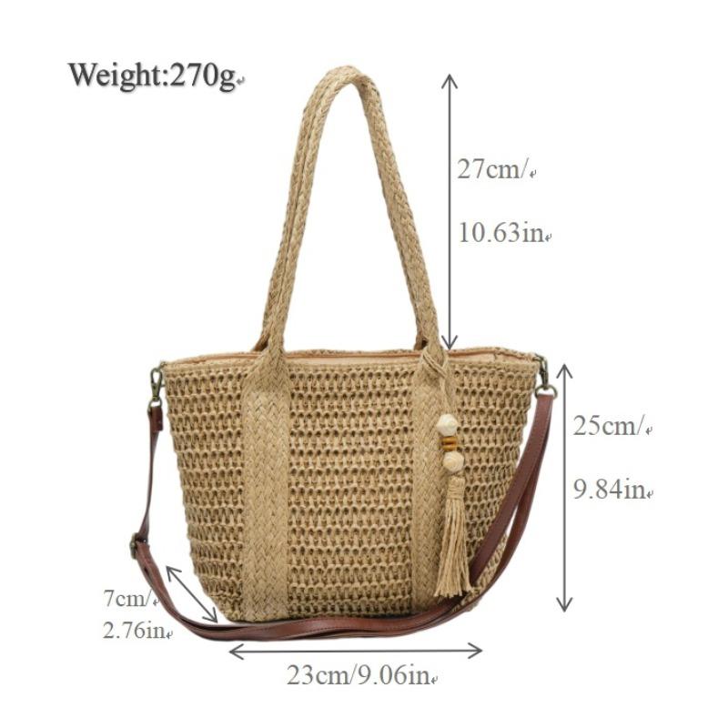 One shoulder crossbody straw woven bag fringed handmade zipper woven bag large capacity seaside vacation beach tote bag women welt zipper
One shoulder crossbody straw woven bag fringed handmade zipper woven bag large capacity seaside vacation beach tote bag women welt zipper