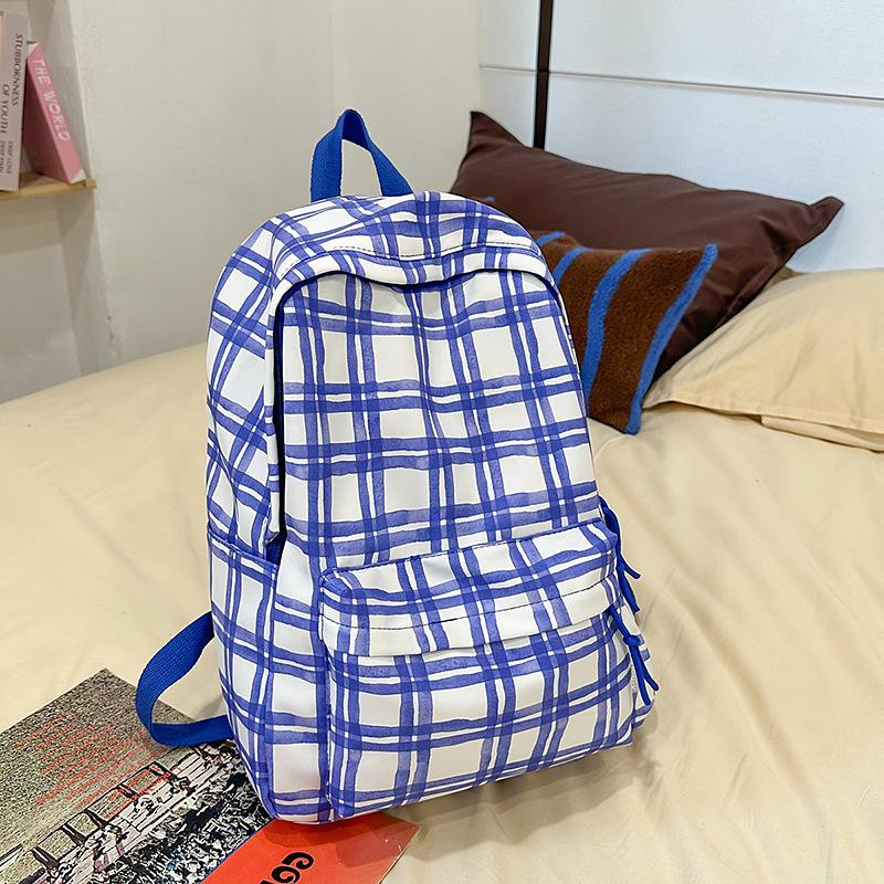 Junior high school student schoolbag female high school student large-capacity backpack new high-value backpack plaid schoolbag синій
Junior high school student schoolbag female high school student large-capacity backpack new high-value backpack plaid schoolbag синій