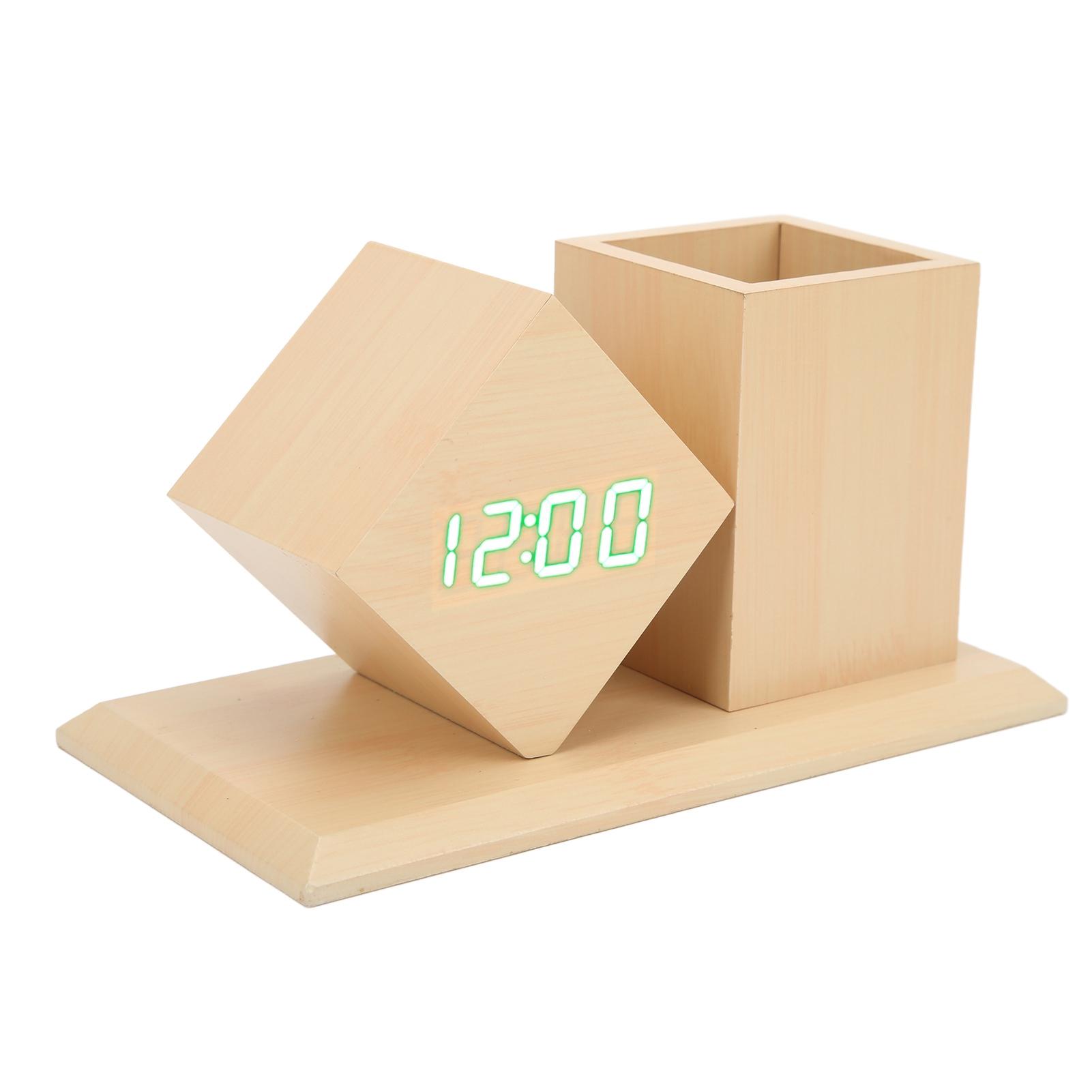Pen Holder Alarm Clock Pen Holder Design Green Light Temperature Display Simple Style Durable Safe
Pen Holder Alarm Clock Pen Holder Design Green Light Temperature Display Simple Style Durable Safe
