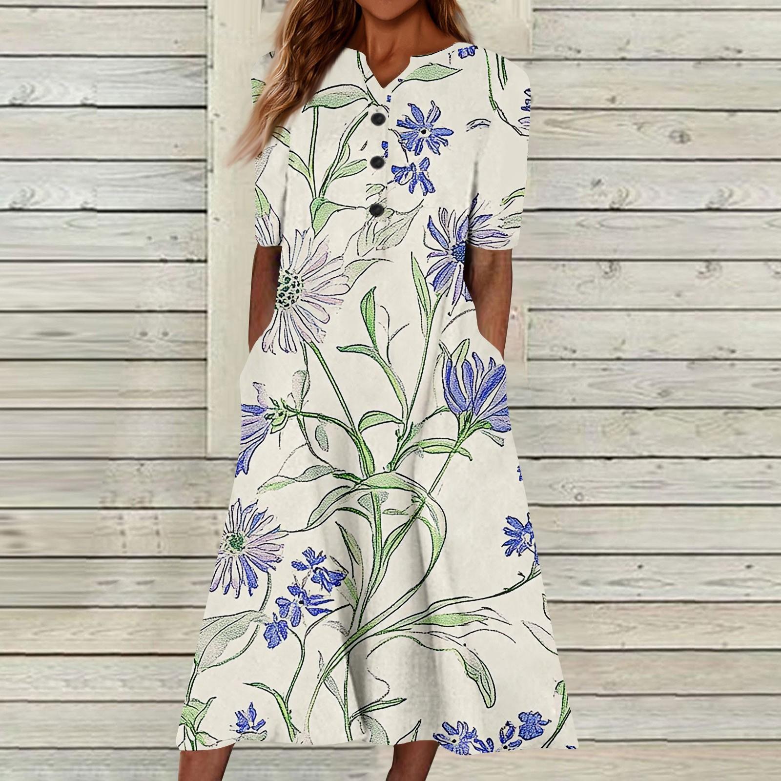 Женский летний повседневный цветочный (Градиент) Платье с коротким рукавом с принтом XL небесно-голубой
Женский летний повседневный цветочный (Градиент) Платье с коротким рукавом с принтом XL небесно-голубой