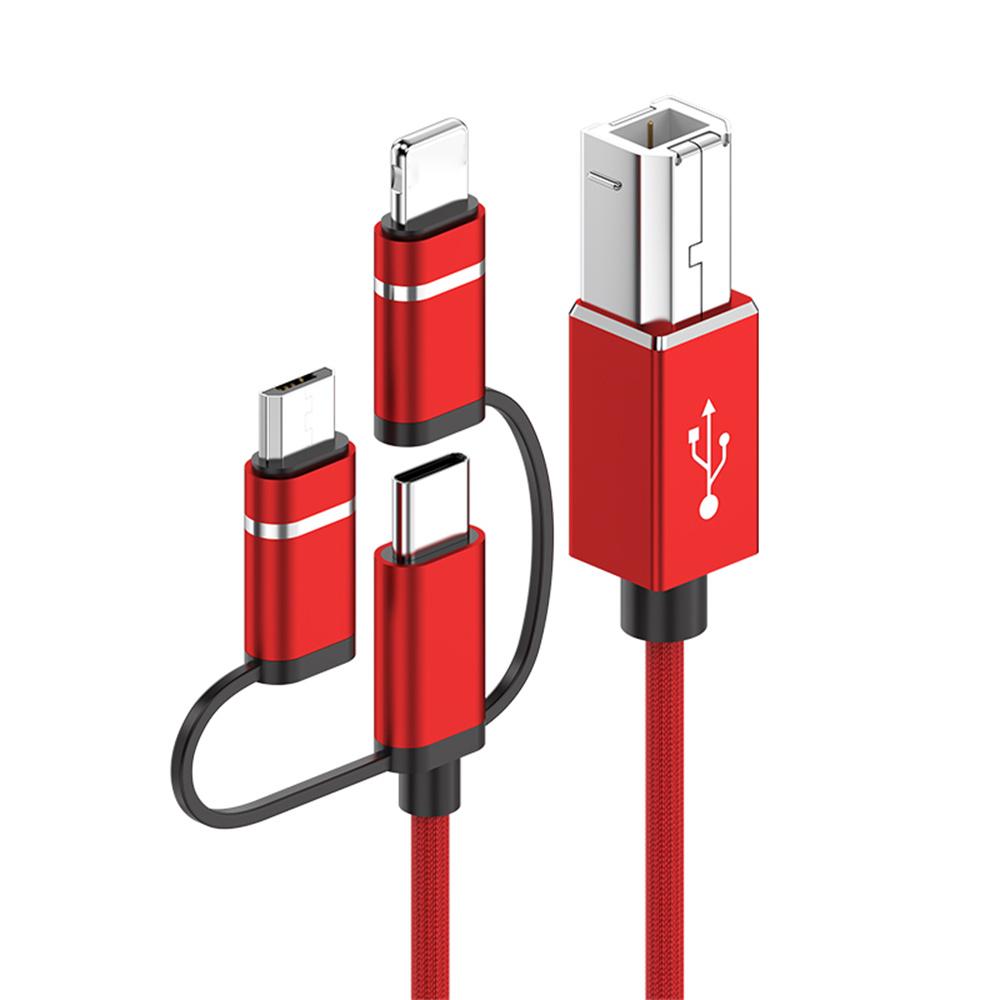 1m Plug and Play 3-in-1 iP+Type-C+Micro USB to MIDI Cable for Printer/Electric Piano/Keyboard/Mixer Red
1m Plug and Play 3-in-1 iP+Type-C+Micro USB to MIDI Cable for Printer/Electric Piano/Keyboard/Mixer Red