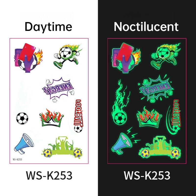 5/10 Sheets Football Glow-in-the-Dark Temporary Tattoo Stickers, Face & Body Art for Kids, Fun Party Props & Gifts for Sports Events WS-K253-5 sheets
5/10 Sheets Football Glow-in-the-Dark Temporary Tattoo Stickers, Face & Body Art for Kids, Fun Party Props & Gifts for Sports Events WS-K253-5 sheets