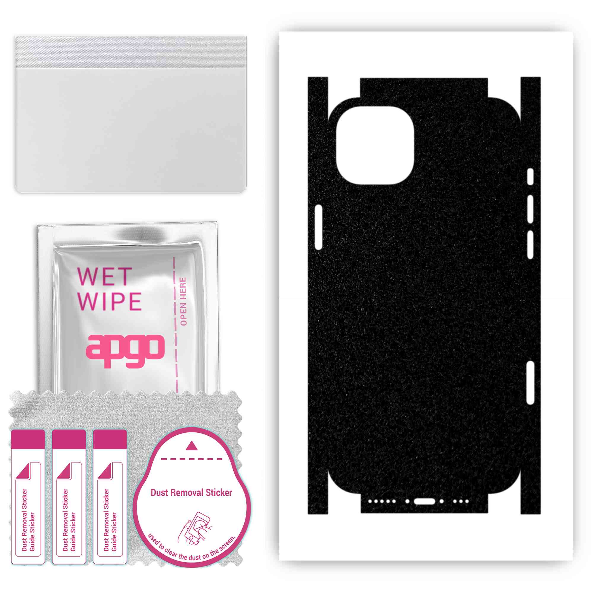 Apgo Protective Skin Sticker for the back+sides compatible with Apple iPhone 14 Plus, Full Wrap Film, Foil, Vinyl - Pattern Matte Black
Apgo Protective Skin Sticker for the back+sides compatible with Apple iPhone 14 Plus, Full Wrap Film, Foil, Vinyl - Pattern Matte Black