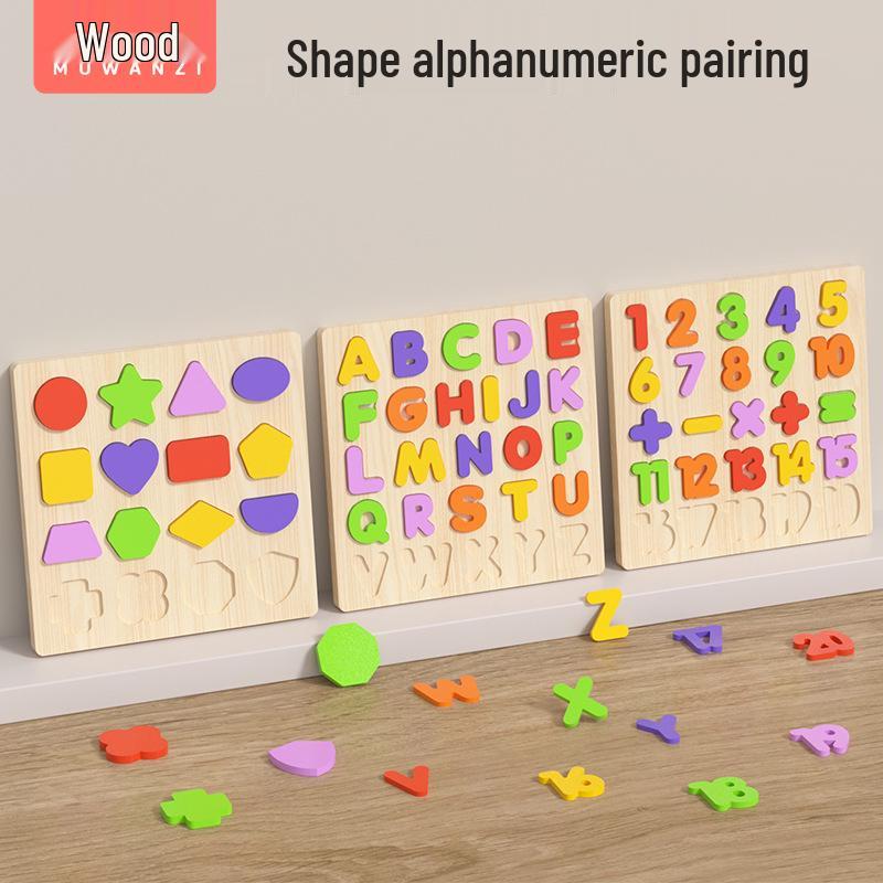 Children s Wooden Puzzle: Numbers, Letters & Shapes - Cognitive Educational Toy with Hand-Grip Board
Children s Wooden Puzzle: Numbers, Letters & Shapes - Cognitive Educational Toy with Hand-Grip Board