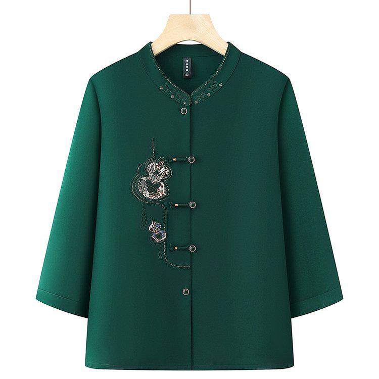 Chinese-Style Spring Blouse with Frog Buttons - Ideal for Middle-Aged to Elderly Women, Loose Cardigan Top XL (for 80-105 jin) зелёный
Chinese-Style Spring Blouse with Frog Buttons - Ideal for Middle-Aged to Elderly Women, Loose Cardigan Top XL (for 80-105 jin) зелёный