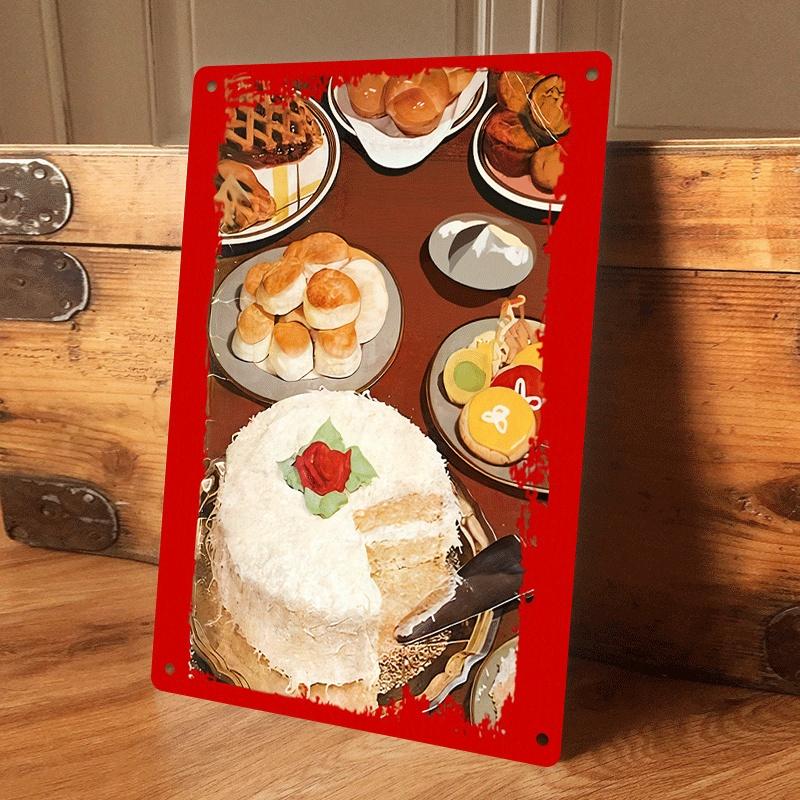 1 piece of retro food-themed tin plaque, European-style bread and cake pattern, suitable for restaurant and kitchen wall decorat (as the picture,20x30cm)
1 piece of retro food-themed tin plaque, European-style bread and cake pattern, suitable for restaurant and kitchen wall decorat (as the picture,20x30cm)