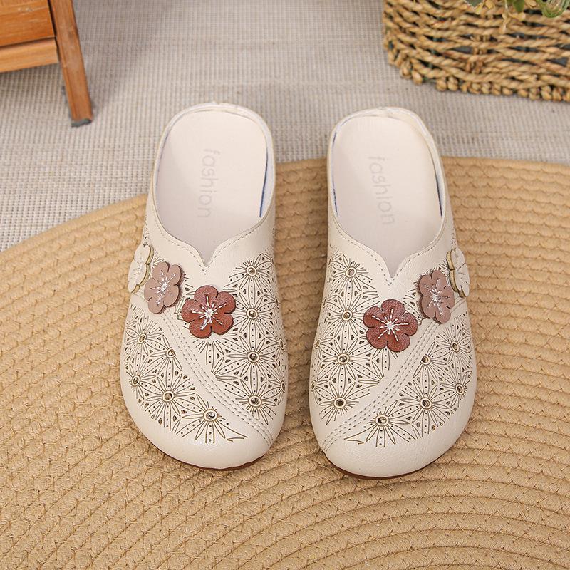 Flat Soft Side Flower Mum Shoes Women Soft Comfort Sandalias De Mujer Breathable Casual Shoes for Woman Anti-slip Half-toe Mules 36 бежевий
Flat Soft Side Flower Mum Shoes Women Soft Comfort Sandalias De Mujer Breathable Casual Shoes for Woman Anti-slip Half-toe Mules 36 бежевий