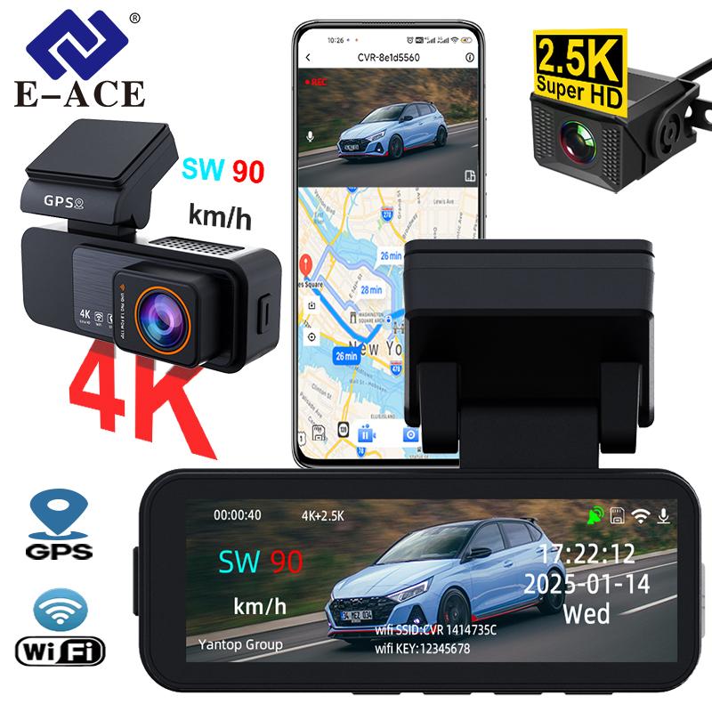 E-ACE Mini Dashcam 4K Car DVR 3.2 IPS Screen Support GPS Speed Display APP WIFI Control 2.5K Rear View Camera 2025 New NO TF Card
E-ACE Mini Dashcam 4K Car DVR 3.2 IPS Screen Support GPS Speed Display APP WIFI Control 2.5K Rear View Camera 2025 New NO TF Card