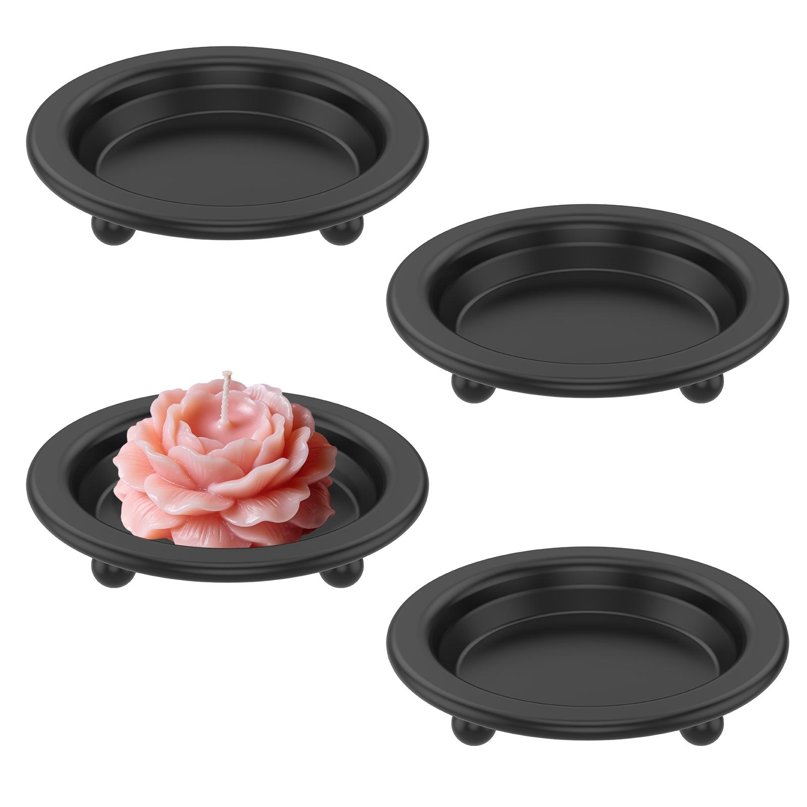 4 Pcs Iron Candle Plate Metal Candle Holder Matte Black Candles Plate Holder Round Candles Trays for Table Party Home Decoration
4 Pcs Iron Candle Plate Metal Candle Holder Matte Black Candles Plate Holder Round Candles Trays for Table Party Home Decoration