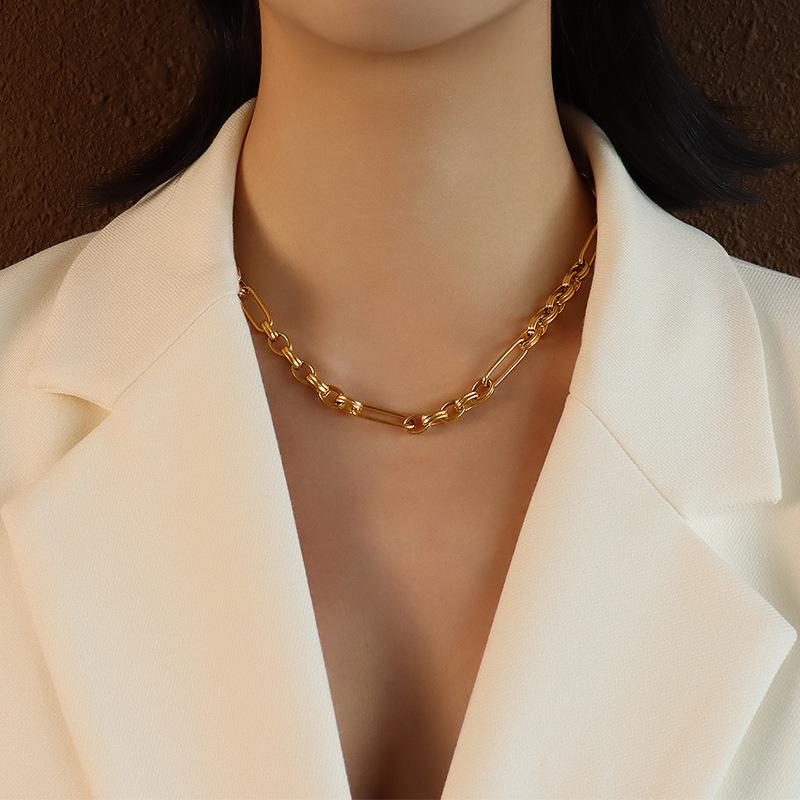 Marka french necklace earrings bracelet women s titanium steel 18k gold jewelry set
Marka french necklace earrings bracelet women s titanium steel 18k gold jewelry set