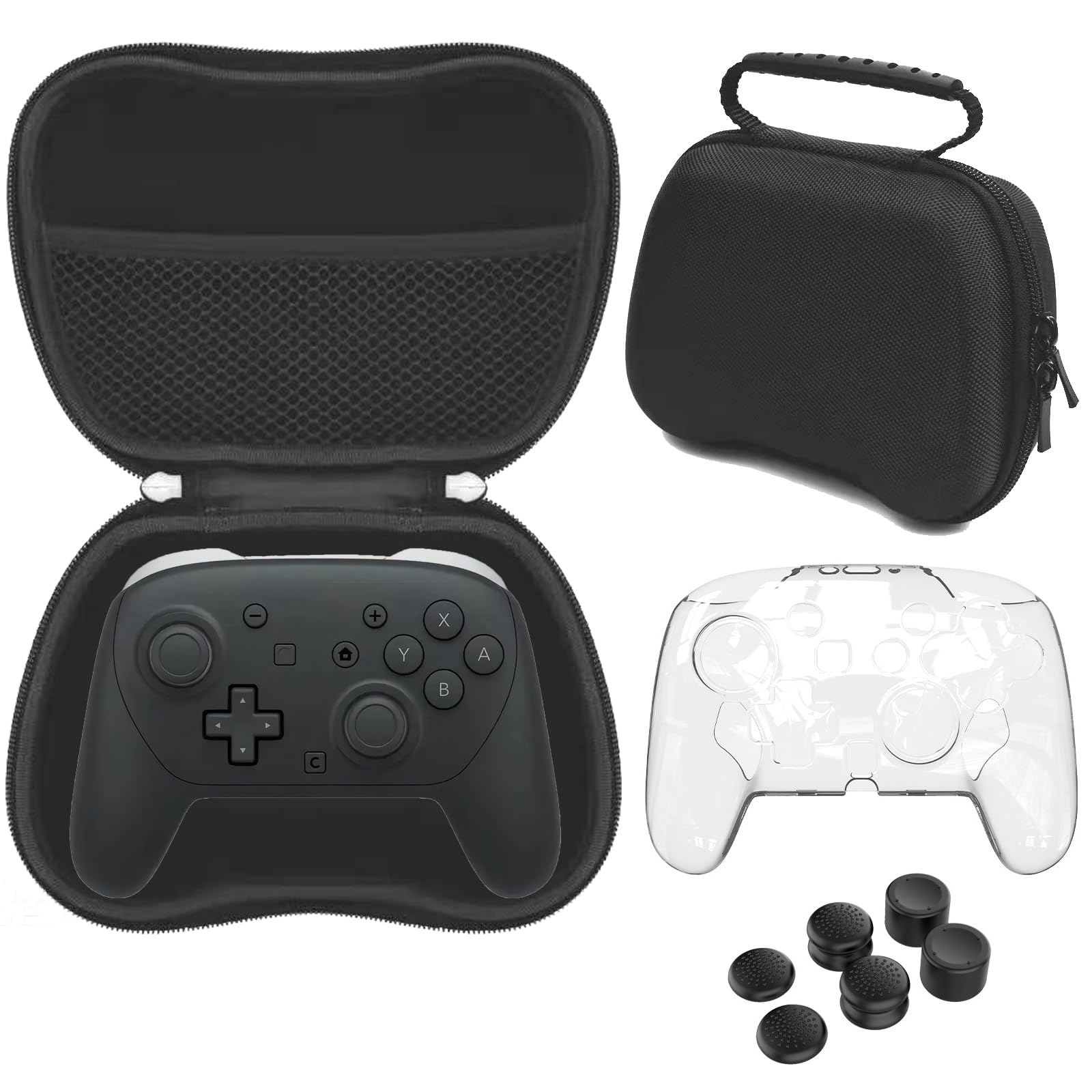 Чехол для хранения контроллера для Switch 2 Pro, релиз 5 в 1, сумка для хранения для контроллера Switch 2 Pro, кристально прозрачный защитный чехол для Switch 2 Pro, 6 накладок на стики
Чехол для хранения контроллера для Switch 2 Pro, релиз 5 в 1, сумка для хранения для контроллера Switch 2 Pro, кристально прозрачный защитный чехол для Switch 2 Pro, 6 накладок на стики