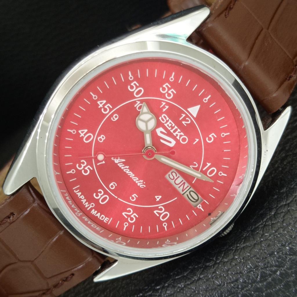 AUTOMATIC VINTAGE REFURBISHED SEIKO 5 6309A JAPAN MENS RED DIAL WATCH a442261-1
AUTOMATIC VINTAGE REFURBISHED SEIKO 5 6309A JAPAN MENS RED DIAL WATCH a442261-1