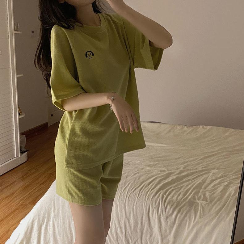 WTEMPO Повседневный вафельный модный костюм женский летний оверсайз корейская футболка с коротким рукавом + шорты вышивка букв 2 предмета 3XL
WTEMPO Повседневный вафельный модный костюм женский летний оверсайз корейская футболка с коротким рукавом + шорты вышивка букв 2 предмета 3XL