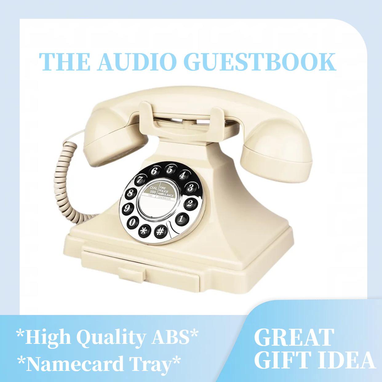 Wedding DIY Audio Guest Book Retro Telephone with Antique Buttons
Wedding DIY Audio Guest Book Retro Telephone with Antique Buttons