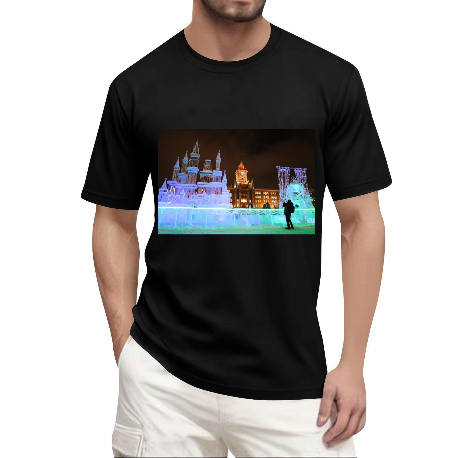 Мужская модная футболка, уличная повседневная одежда с коротким рукавом S чёрный
Мужская модная футболка, уличная повседневная одежда с коротким рукавом S чёрный