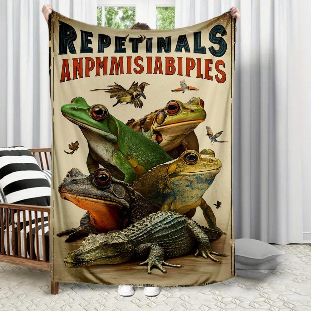 Reptile and amphibian pattern Flannel printed blanket suitable for all seasons suitable for living room office sofa and travel 75x100cm (30x40inch)
Reptile and amphibian pattern Flannel printed blanket suitable for all seasons suitable for living room office sofa and travel 75x100cm (30x40inch)