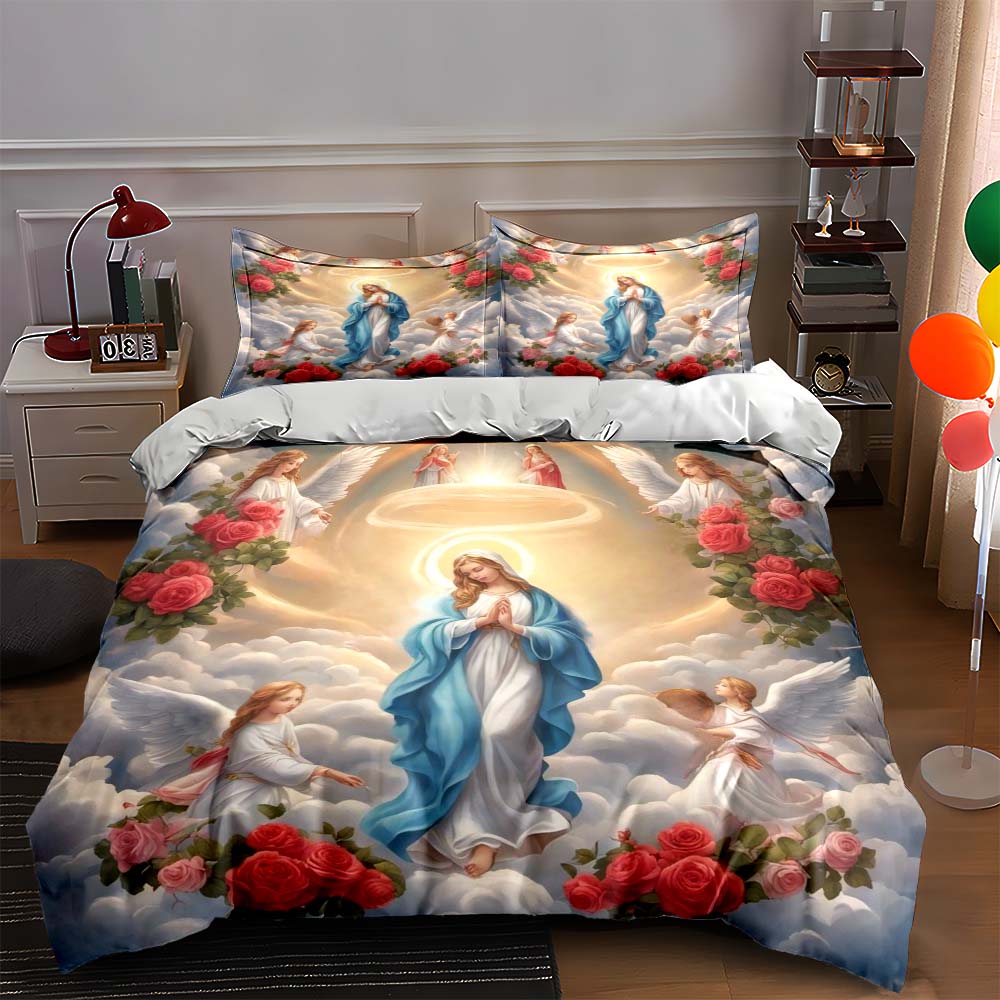 Angels roses clouds Bedding Duvet cover sets Duvet covers Pillowcases gifts (1 * Duvet Cover 2 * Pillowcases, without duvet insert) 135x200cm
Angels roses clouds Bedding Duvet cover sets Duvet covers Pillowcases gifts (1 * Duvet Cover 2 * Pillowcases, without duvet insert) 135x200cm