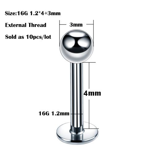 10Pcs/20Pcs/50Pcs G23 Titanium Labret Piercing Internal & External Design Lip Piercing Labret Stud Cartilage Helix Piercing 10pcs
10Pcs/20Pcs/50Pcs G23 Titanium Labret Piercing Internal & External Design Lip Piercing Labret Stud Cartilage Helix Piercing 10pcs